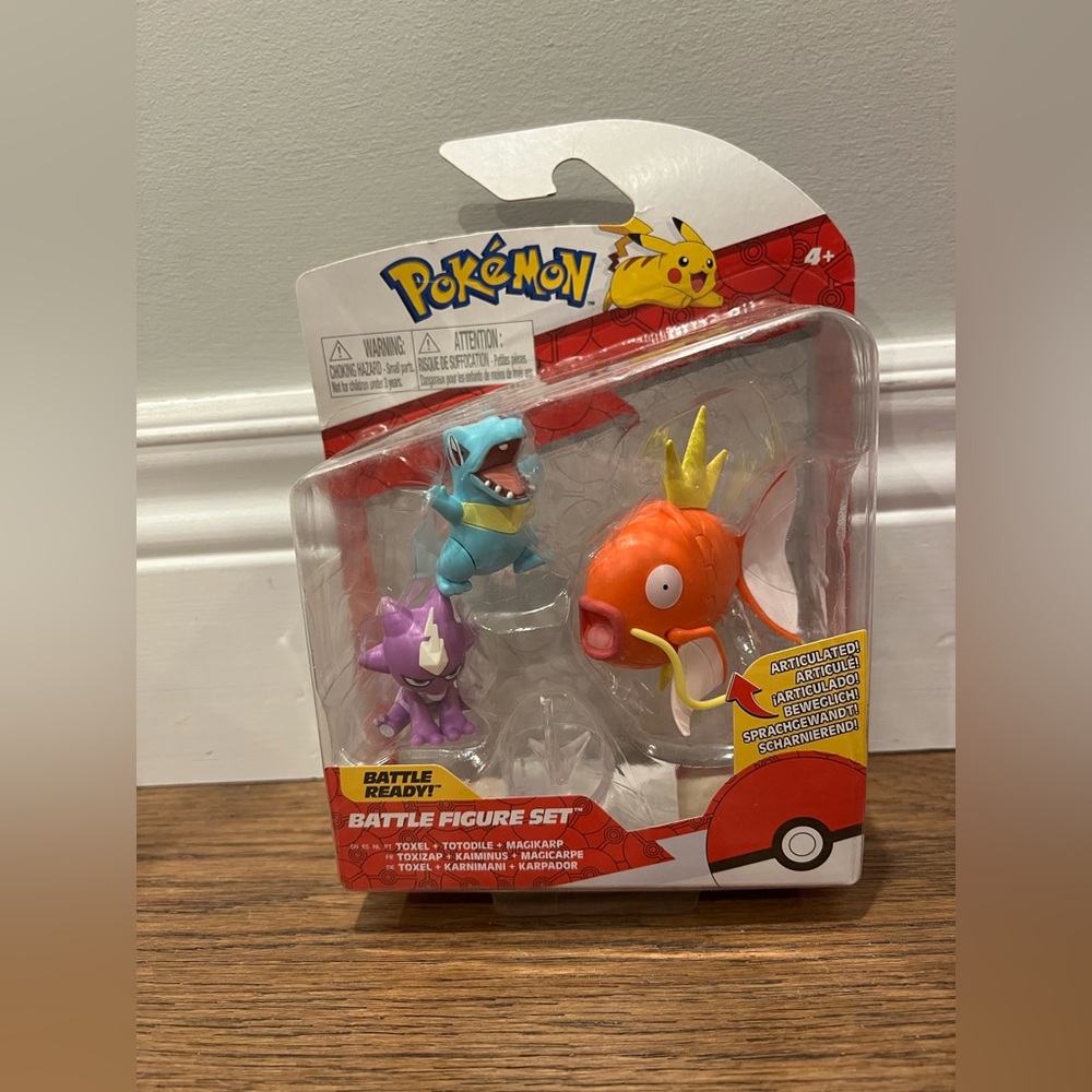 Pokemon Battle Ready Toxel, Totodile, Magikarp set